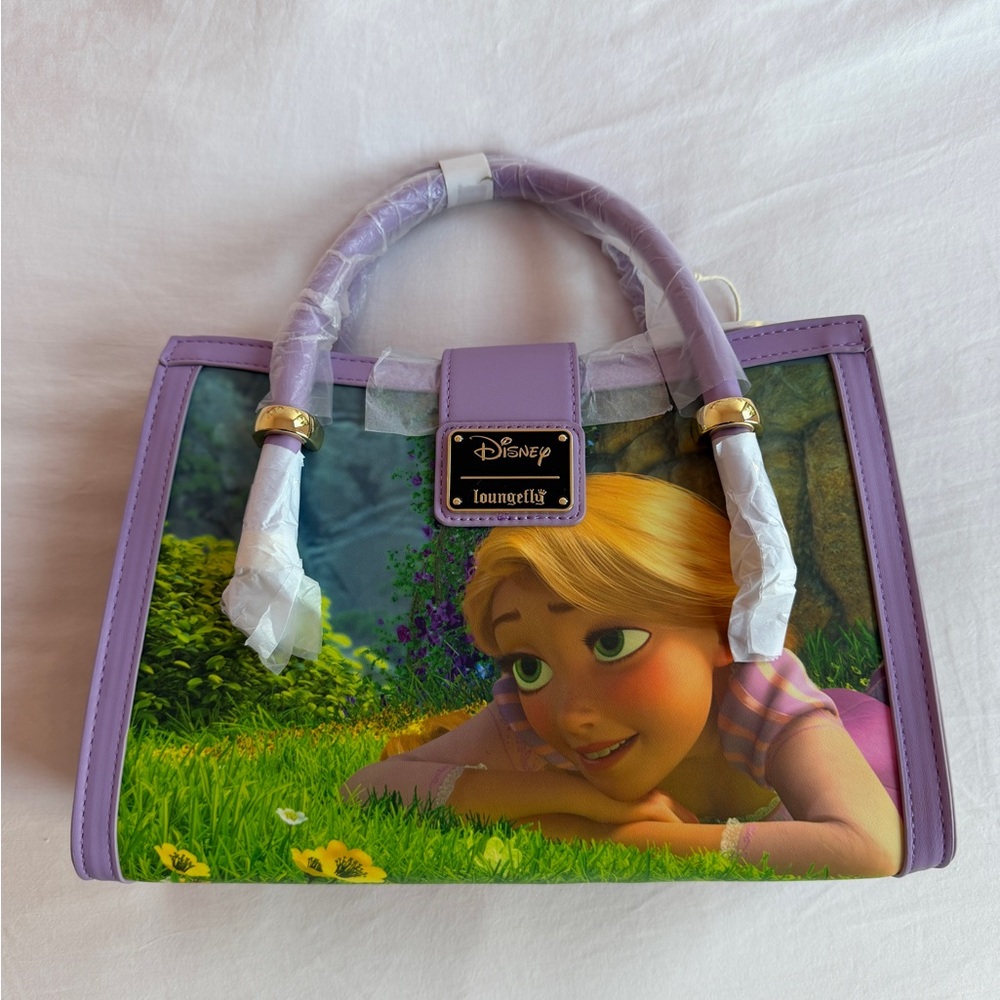 NWT (Rare) Double-Sided Disney Loungefly Rapunzel Purse w/ Shoulder Strap